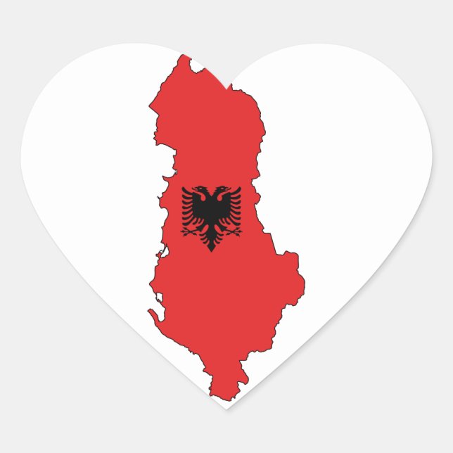 Albania - map and flag - sticker (Front)