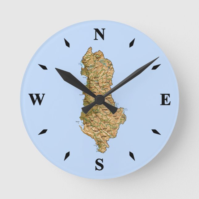 Albania Map Clock (Front)