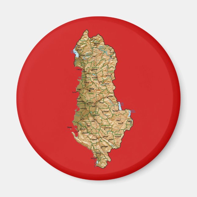 Albania Map Magnet (Front)
