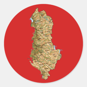 Albania Map Sticker