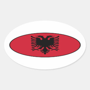 Albania Oval Flag Sticker