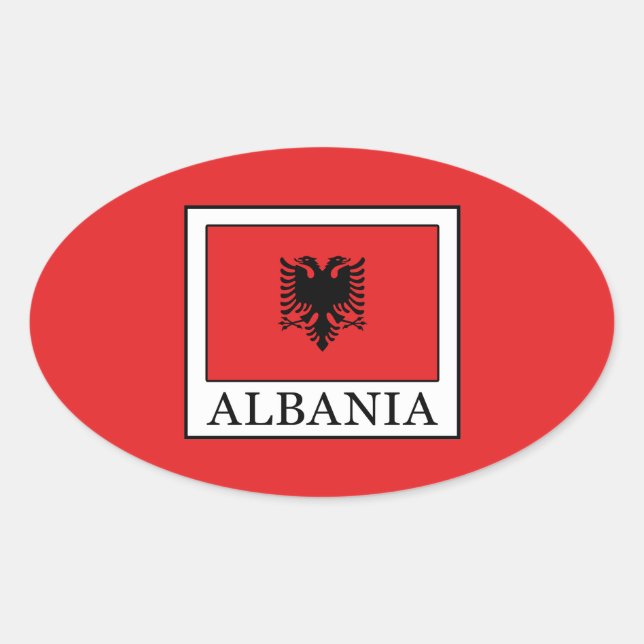 Albania Oval Sticker (Front)