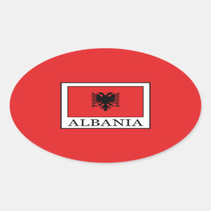 Albania Oval Sticker