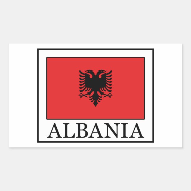 Albania Rectangular Sticker (Front)