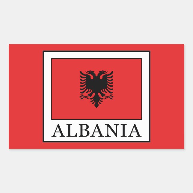 Albania Rectangular Sticker (Front)