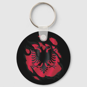 Albania Ripped Flag Key Ring
