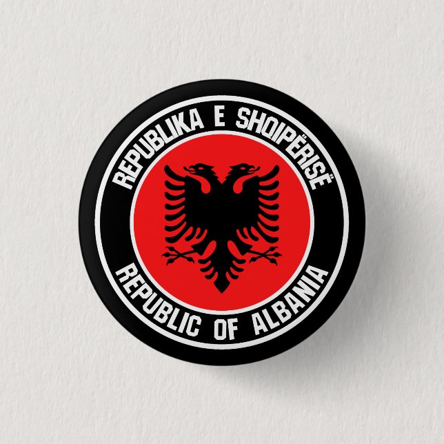 Albania Round Emblem 3 Cm Round Badge (Front)
