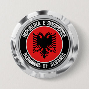 Albania Round Emblem 7.5 Cm Round Badge