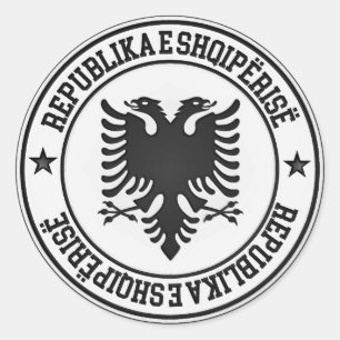 Albania Round Emblem Classic Round Sticker
