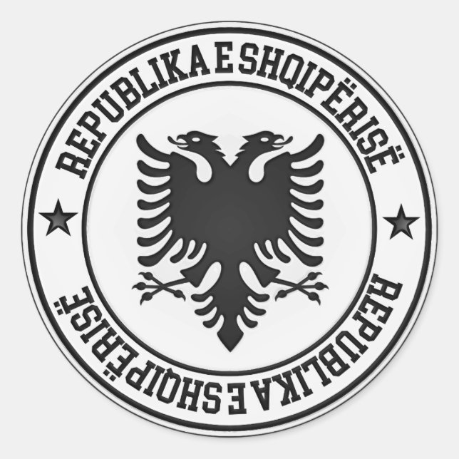 Albania Round Emblem Classic Round Sticker (Front)
