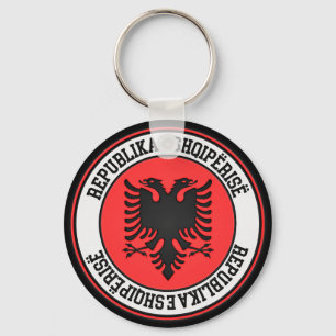 Albania Round Emblem Key Ring