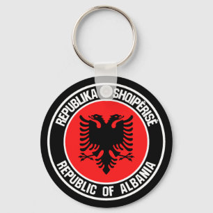 Albania Round Emblem Key Ring