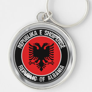 Albania Round Emblem Key Ring