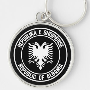 Albania Round Emblem Key Ring