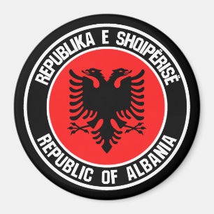 Albania Round Emblem Magnet
