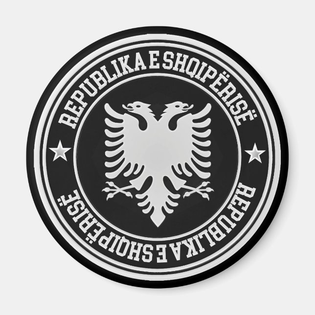 Albania Round Emblem Magnet (Front)