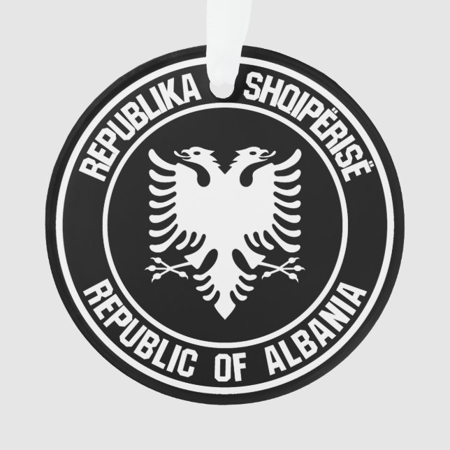 Albania Round Emblem Ornament (Front)