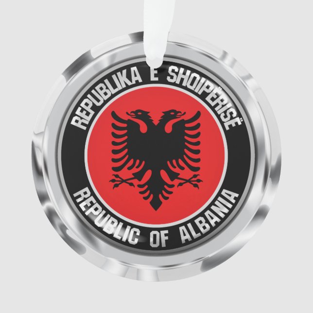 Albania Round Emblem Ornament (Front)