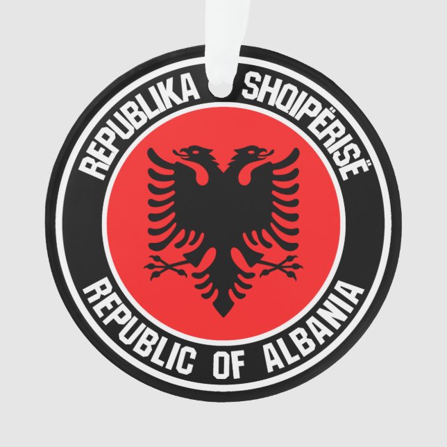 Albania Round Emblem Ornament (Front)