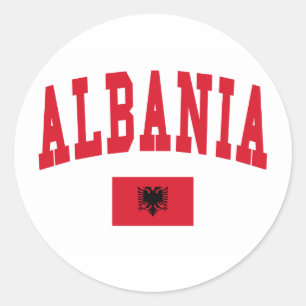Albania Style Classic Round Sticker