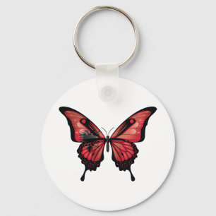 Albania Swallowtail Butterfly Flag Sticker Key Ring