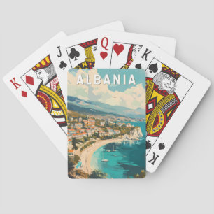 Albania Travel Art Vintage Playing Cards