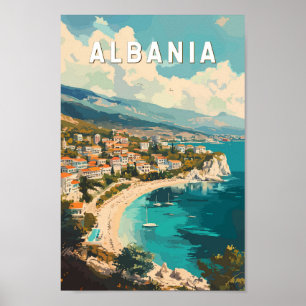 Albania Travel Art Vintage Poster