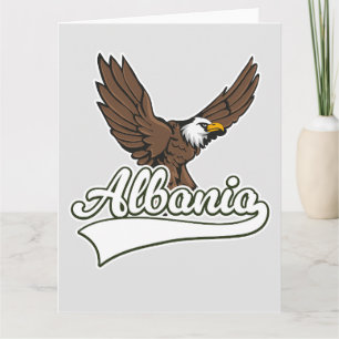 Albania travel logo card