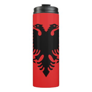 Albania Travel Mug, patriotic Albanian Flag Thermal Tumbler