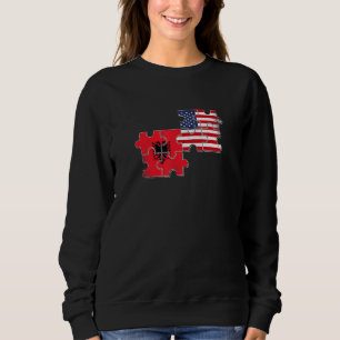 Albania USA Home Country Proud Albanian American F Sweatshirt