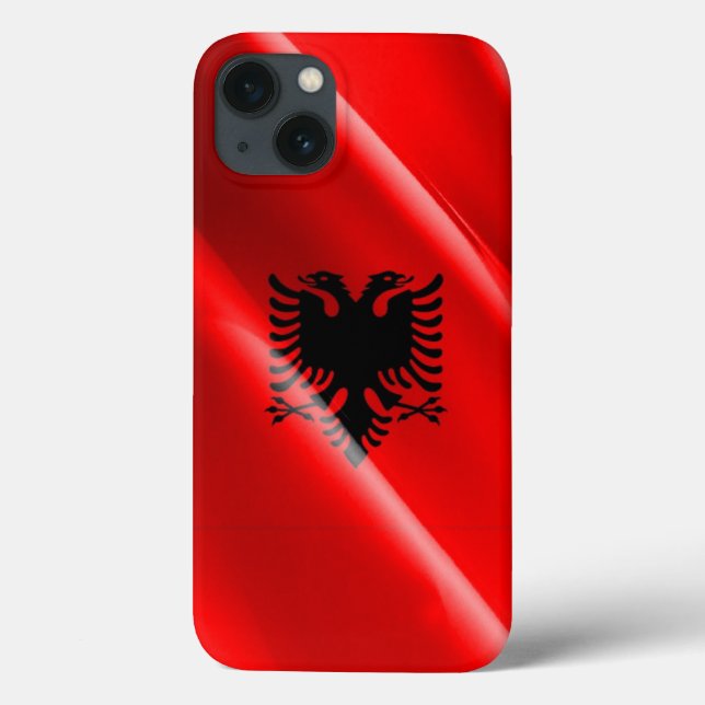 Albania waving flag - Case-Mate iPhone case (Back)