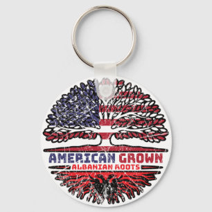 Albanian Albania US American USA United States Key Ring