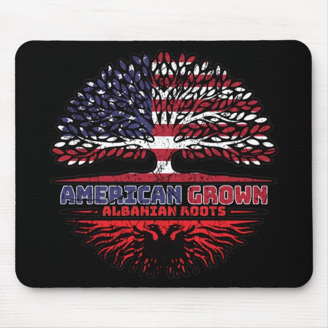 Albanian Albania US American USA United States Mouse Pad (Front)