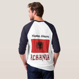 Albanian Albanian Flag Personalised  T-Shirt