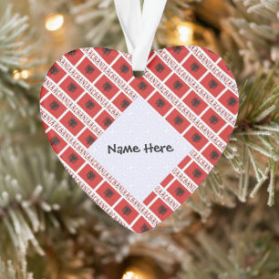 Albanian Albanian Flag Tiled Personalised Ornament