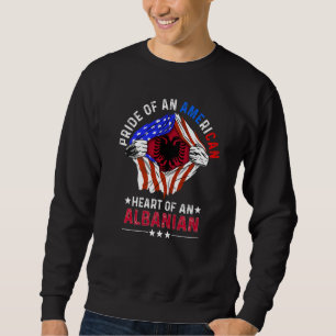 Albanian American America Pride Foreign Albania Fl Sweatshirt