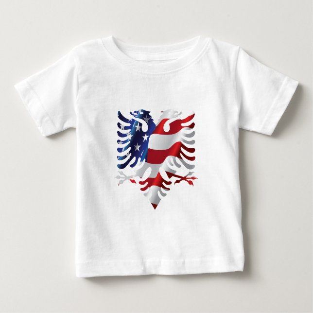 Albanian American Eagle Baby T-Shirt (Front)