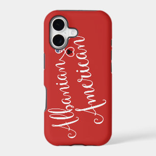 Albanian American Entwined Hearts Cell Phone Case