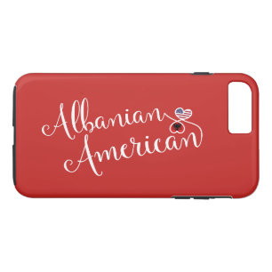 Albanian American Entwined Hearts Cell Phone Case