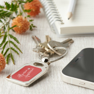 Albanian American Entwined Hearts Keyring