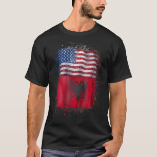 Albanian American Love  Albania And Usa T-Shirt