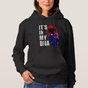 Albanian And Australian Mix DNA Flag Heritage Hoodie