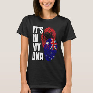 Albanian And Australian Mix DNA Flag Heritage T-Shirt