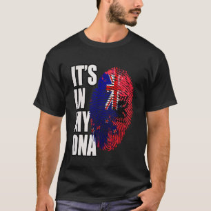 Albanian and New Zealand Mix DNA Heritage Flag T-Shirt