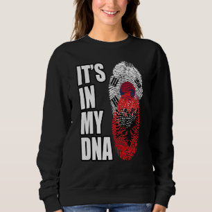 Albanian And South Korean Mix DNA Heritage Flag Sweatshirt