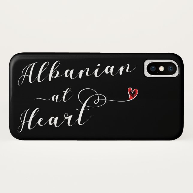 Albanian At Heart Mobile Phone Case, Albania Case-Mate iPhone Case (Back (Horizontal))