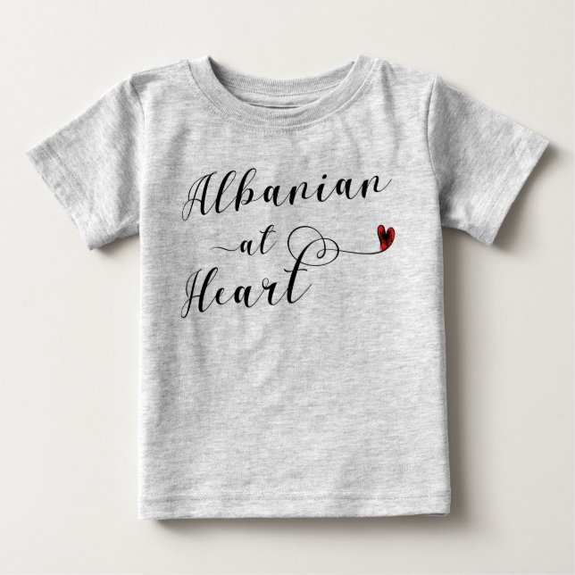 Albanian At Heart Tee Shirt, Albania (Front)