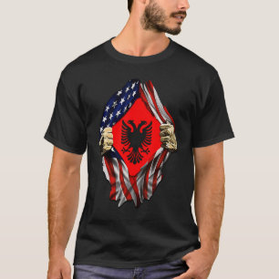 Albanian Blood Inside Me Albania Flag T-Shirt