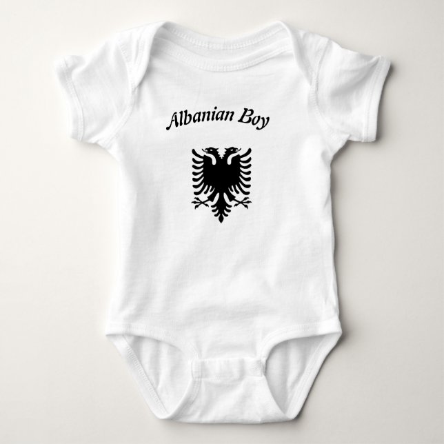 Albanian Boy  Baby Bodysuit (Front)