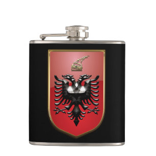 Albanian Coat of arms Hip Flask